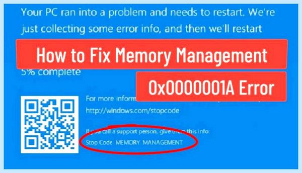 0x0000001a memory management
