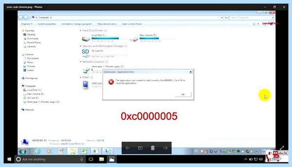 0xc0000005 windows 7
