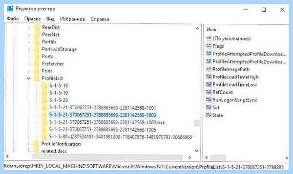 Временный профиль windows