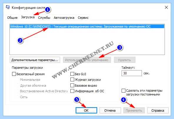 Выбор windows при загрузке