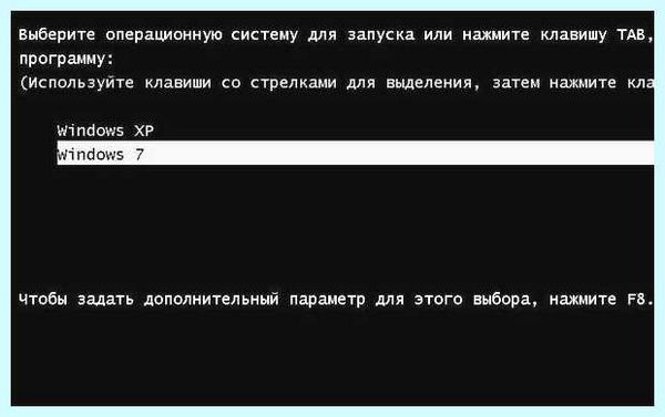 Выбор windows при загрузке