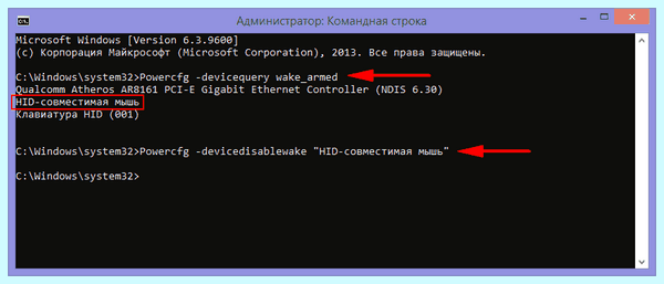 Выводит из спящего режима