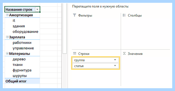 Выпадающее меню excel