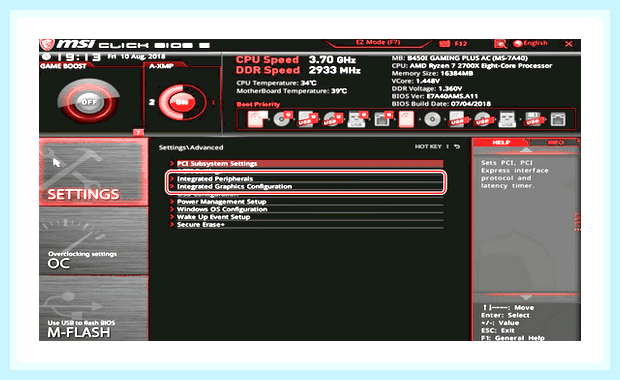 Биос msi настройка