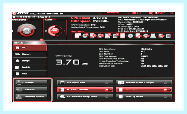 Биос msi настройка