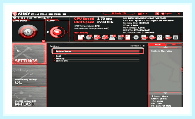 Биос msi настройка