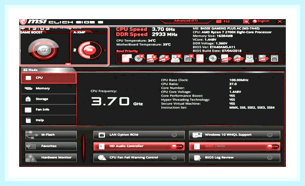 Биос msi настройка