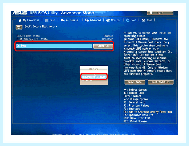 Биос uefi asus