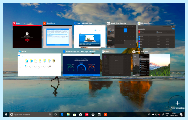 Windows 10 многозадачность