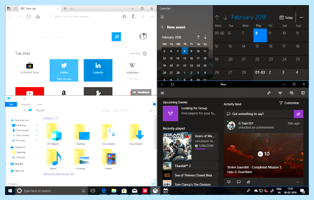Windows 10 многозадачность