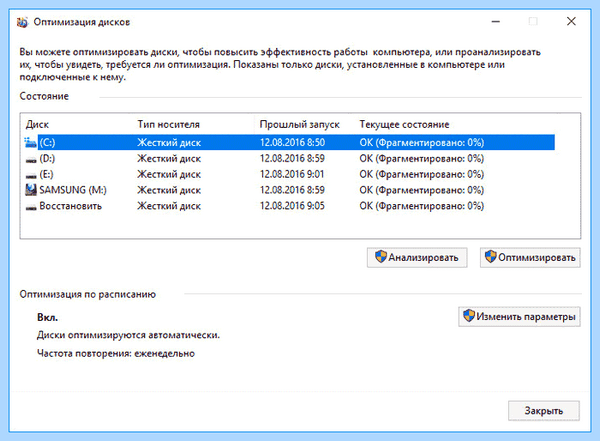 Дефрагментация в windows 10