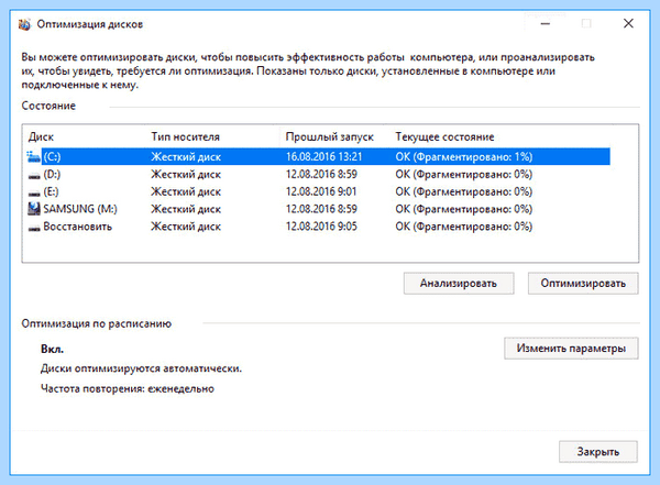Дефрагментация в windows 10
