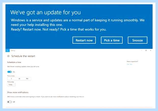 Windows 10 настройка обновления