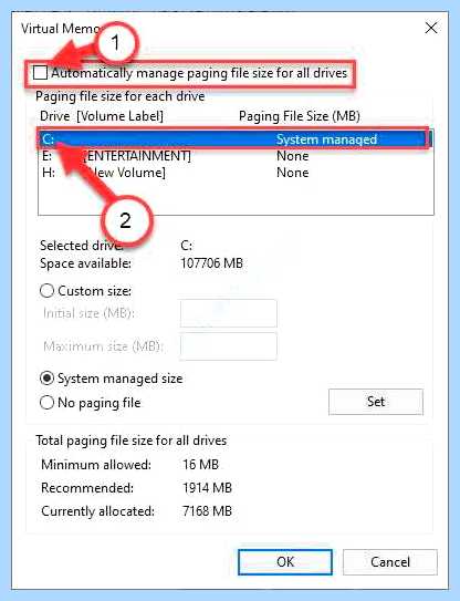 Windows 10 не видит оперативную память