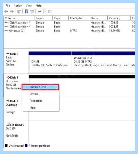 Windows 10 не видит жесткий