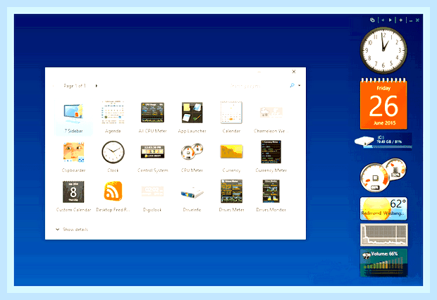 Боковая панель windows