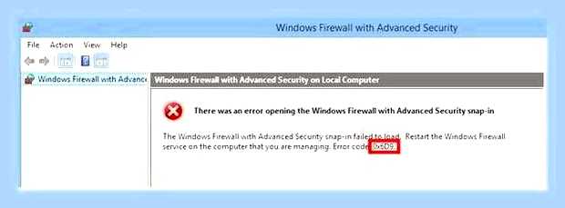 Брандмауэр windows не удалось