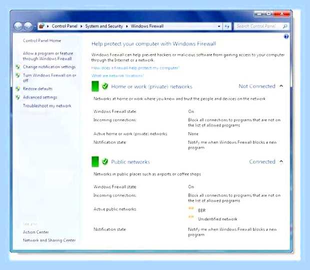 Брандмауэр windows ошибка