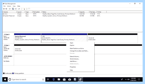 Диск менеджер windows 10