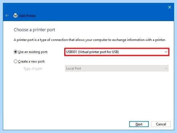 Windows 10 не видит старый принтер