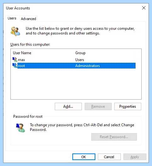 Windows 10 отключение запроса пароля