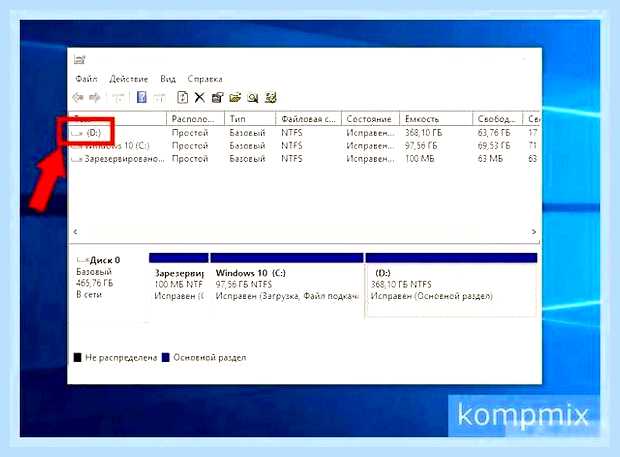 Буква диска windows 10