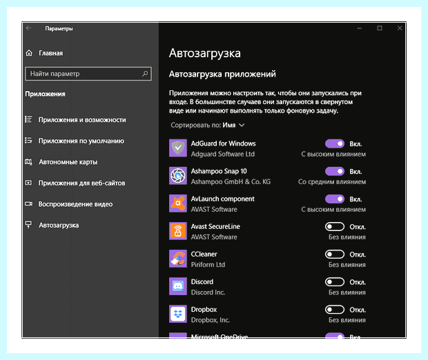 Windows 10 папка автозагрузки