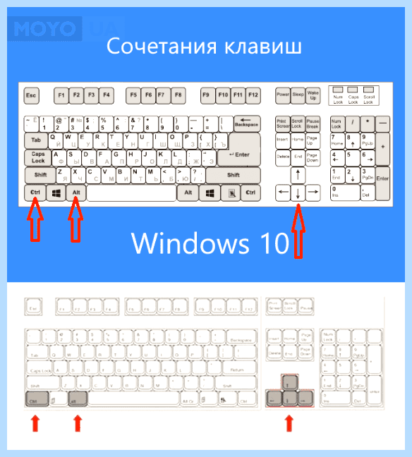 Windows 10 перевернуть экран сочетание клавиш