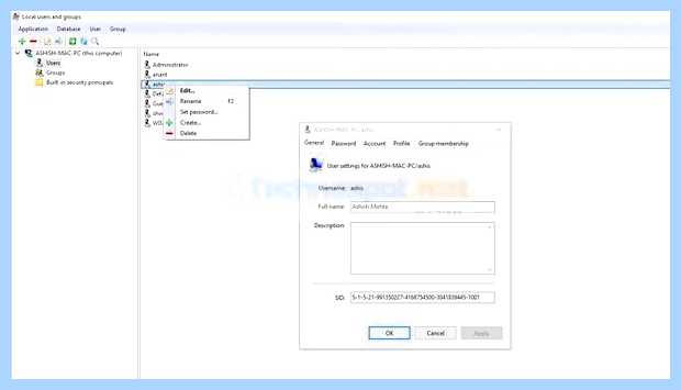 Windows 10 пользователи и группы