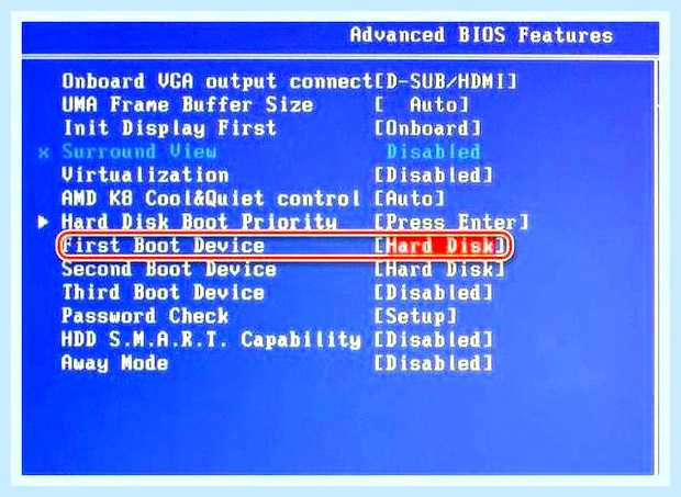 В биосе нет boot device priority