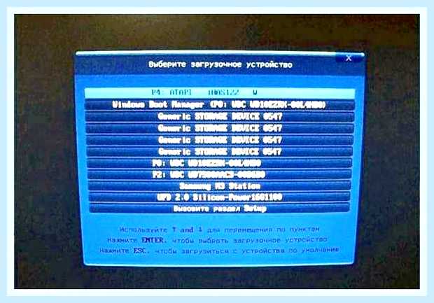 В биосе нет boot menu