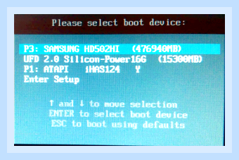 В биосе нет boot
