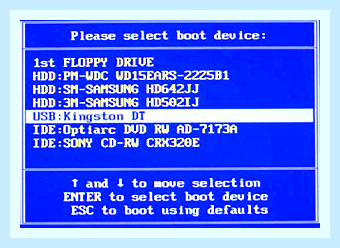 В биосе нет boot