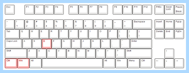 Windows 10 рабочие столы клавиши