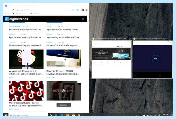 Windows 10 разделить экран