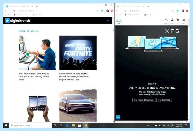 Windows 10 разделить экран