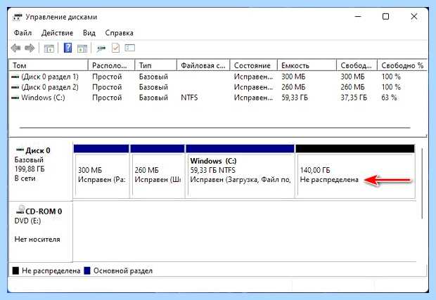 Windows 10 разметка диска