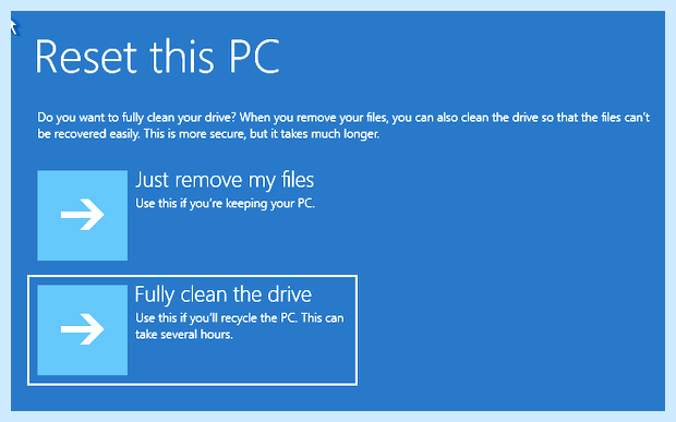 Windows 10 сброс на заводские настройки