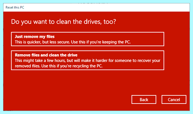 Windows 10 сброс на заводские настройки