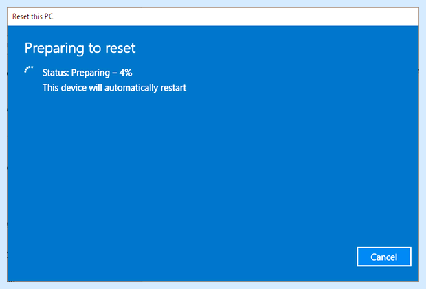 Windows 10 сброс на заводские настройки