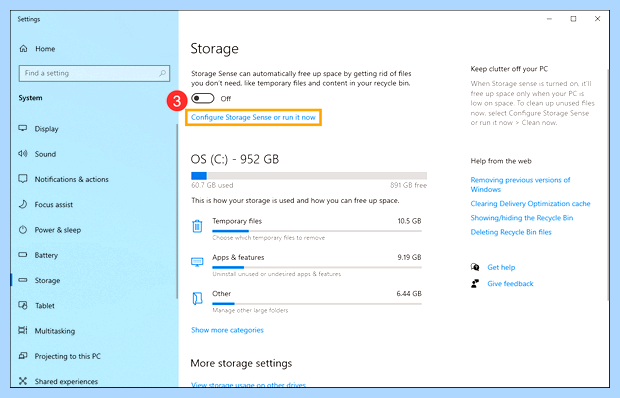 Windows 10 свободное место на диске