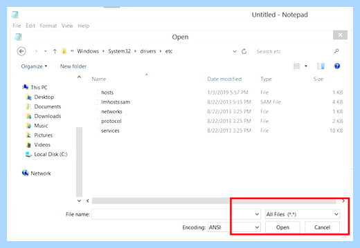Добавить в hosts windows 10
