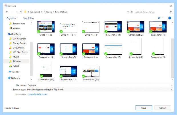 Windows 10 скриншот части экрана