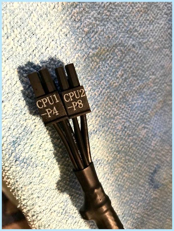 Дополнительное питание процессора (дополнительный, питание, процессора, CPU1-P4 CPU2-P8, более двух, более двух назад) Дополнительное питание процессора