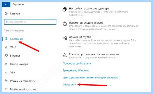 Допустимые параметры настройки ip сетевого адаптера