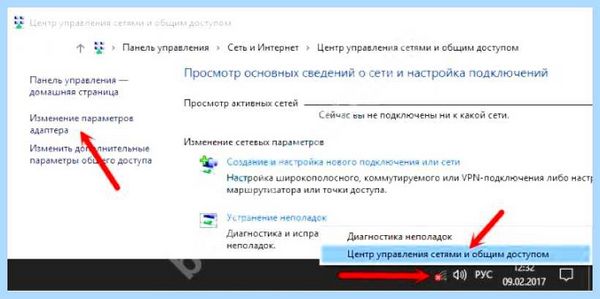 Допустимые параметры настройки ip сетевого адаптера