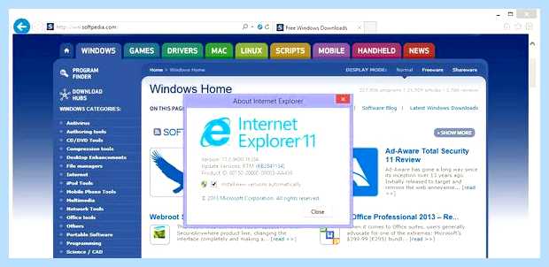 Windows 7 ie11
