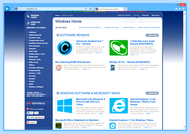 Windows 7 ie11