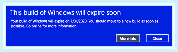 Ваша версия windows устарела