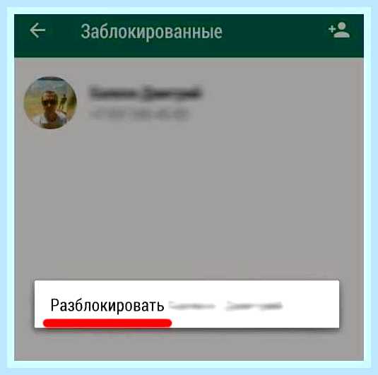 Ватсап заблокировать контакт что будет